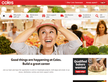 Tablet Screenshot of colescareers.com.au